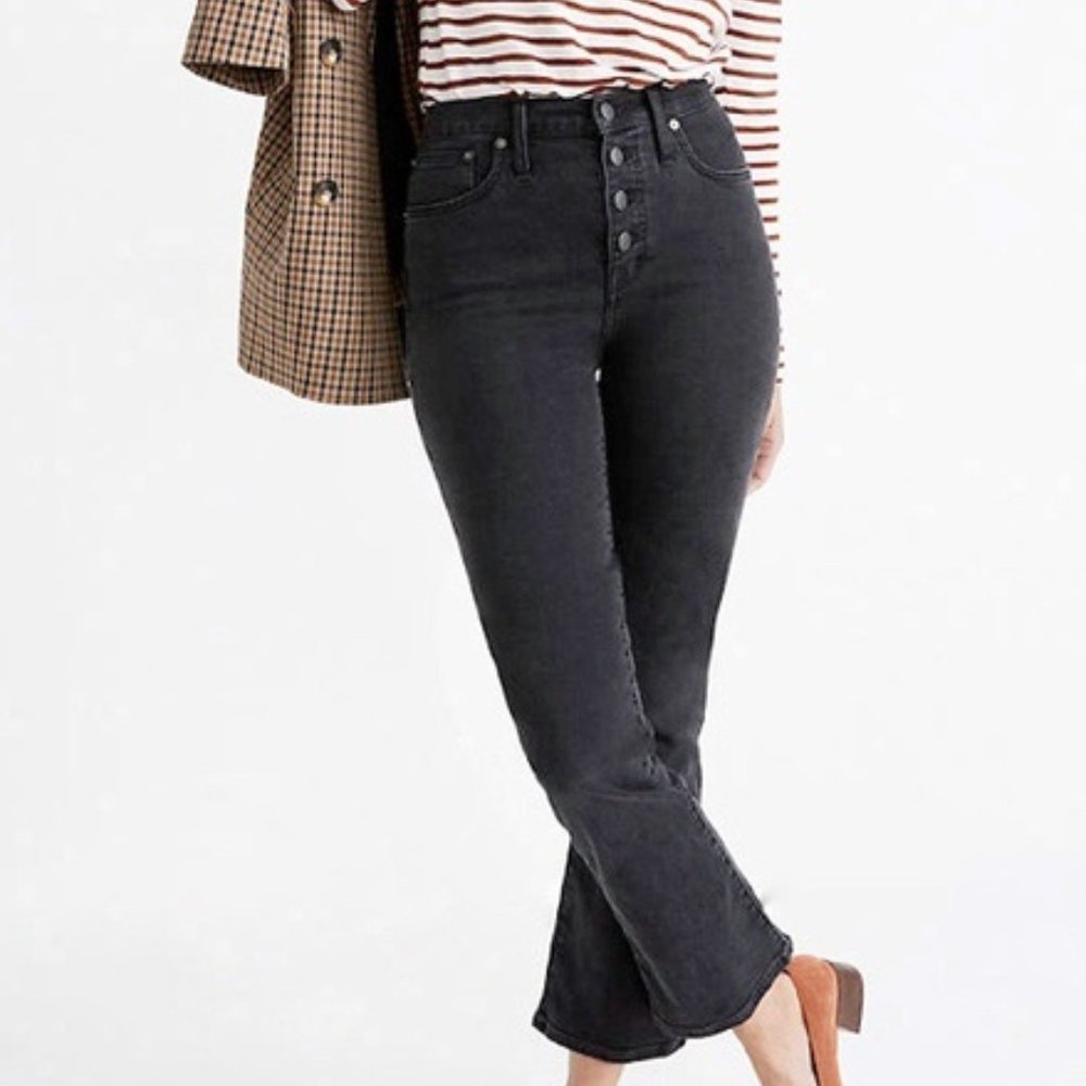Madewell Cali Demi-Boot Jeans in Dark Gray